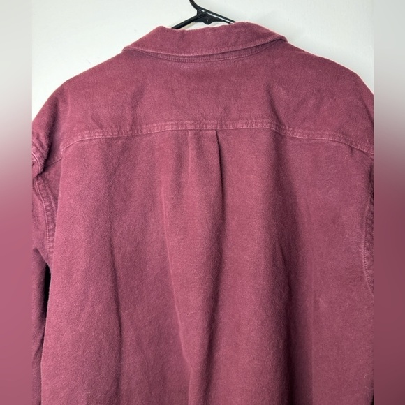 L.L. Bean Maroon 100% Cotton Traditional Fit Button Front Flannel Size XXL-Tall - Picture 10 of 15